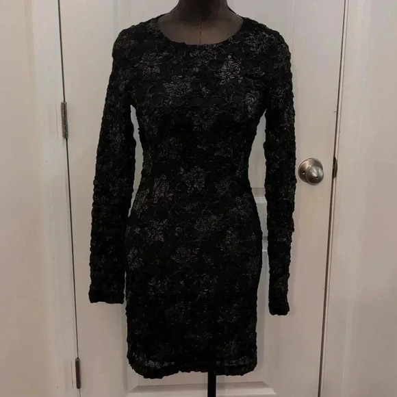 Mark & James by Badgley Mischka Womens Smock Lace Ruched Sheath Dress - Picture 1 of 10